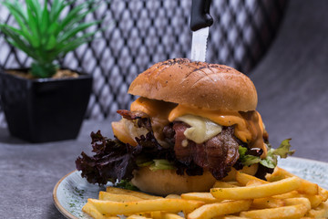 hamburger bacon