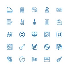 Editable 25 melody icons for web and mobile