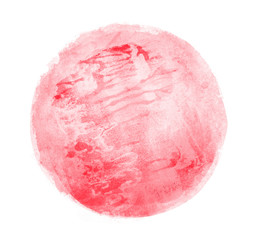 Watercolor circle on white as background