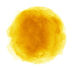 Watercolor circle on white as background