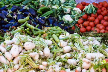 Vegetables at the markets 