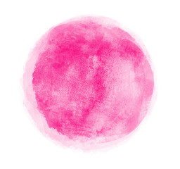 Watercolor circle on white as background