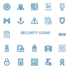 Editable 22 security icons for web and mobile