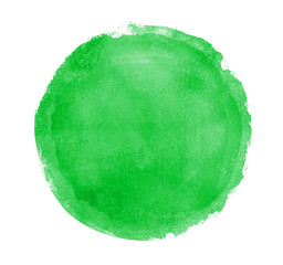 Watercolor circle on white as background