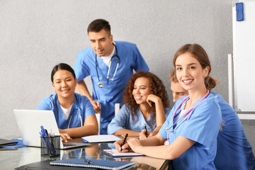 Group of students at medical university