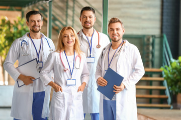 Portrait of doctors in modern clinic