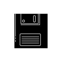 floppy nineties retro style isolated icon vector illustration design