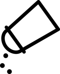 Salt icon, vector line illustration