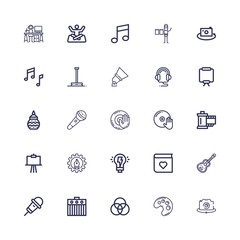 Editable 25 studio icons for web and mobile