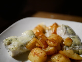 Seelachs mit Röstkartoffeln