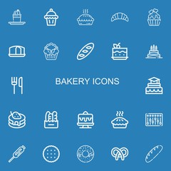 Editable 22 bakery icons for web and mobile