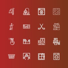 Editable 16 washer icons for web and mobile