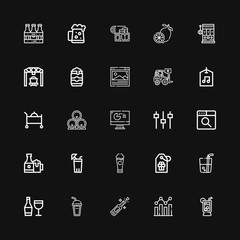 Editable 25 bar icons for web and mobile
