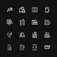 Editable 16 barrel icons for web and mobile