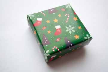 gift box on a green