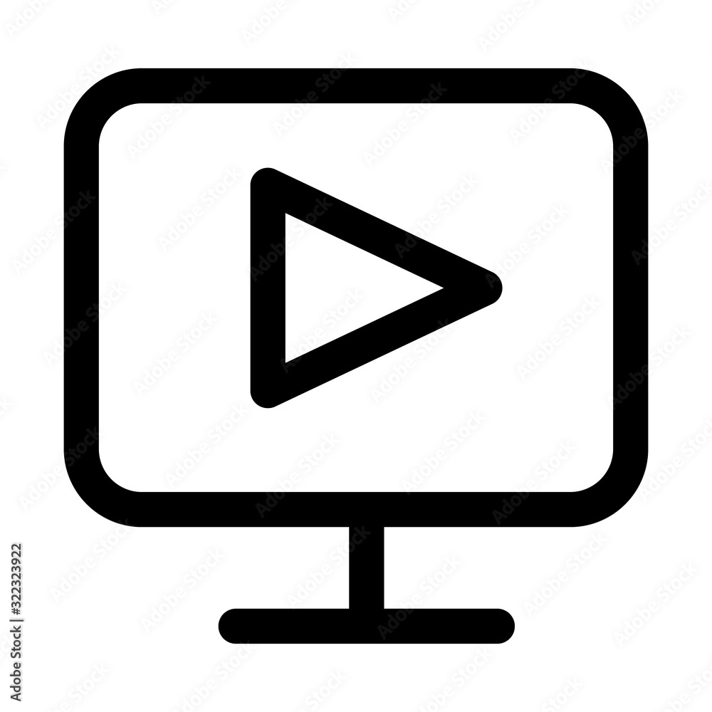 Poster play button media player logo vector illustration video design templates with white background
