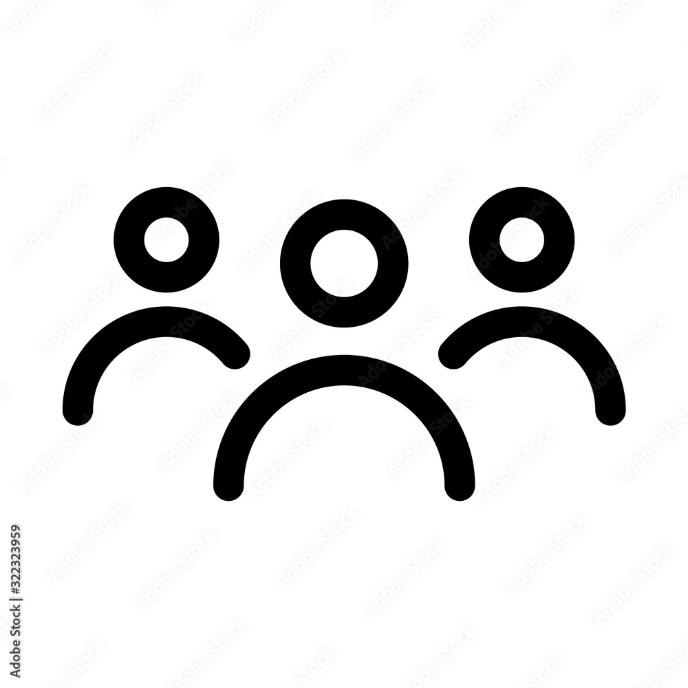 Poster multi user modern style vector icon for ux ui design