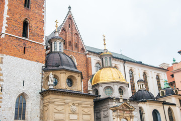 outside view of wawel castle in krakow, poland