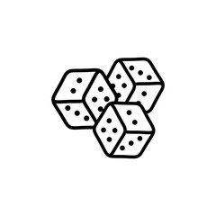 Dice game icon logo design vector template