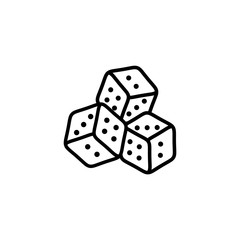 Dice game icon logo design vector template