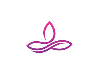 Lotus flower logo symbol or icon template