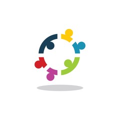 Fototapeta na wymiar Community logo, Teamwork logo ,Group logo