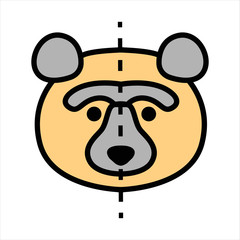 needlework tool flat template icon