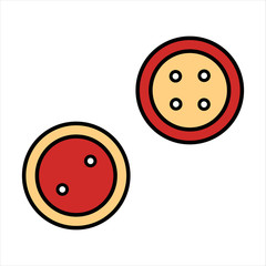 needlework tool flat icon button