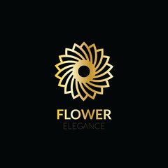 Abstract creative flower design. Line creative symbol. Flowre icon.