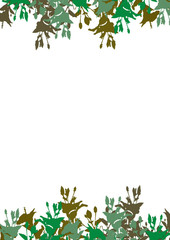 Naklejka premium White Frame With Floral Graphic Borders