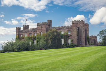The view of Scone Palace in Scotlant