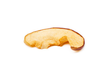  Dried sliced apples, fruit isolated on white background
