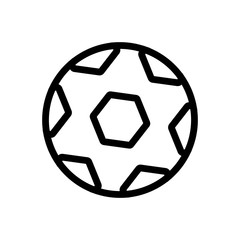 Football icon vector. Thin line sign. Isolated contour symbol illustration
