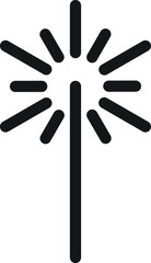 Sparkler icon, vector line illustration