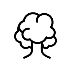 Tree icon vector. Thin line sign. Isolated contour symbol illustration