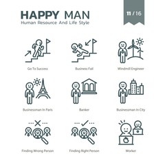 Fototapeta na wymiar Happy Man - Human Resource And Lifestyle 11/16