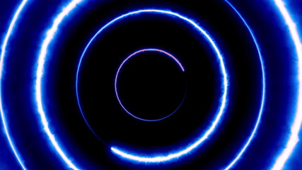 Neon bakcground flying through edless glowing rotating neon triangles creating a tunnel, green violet spectrum, fluorescent 3d rendering infinity light, modern colorful lighting, 4k