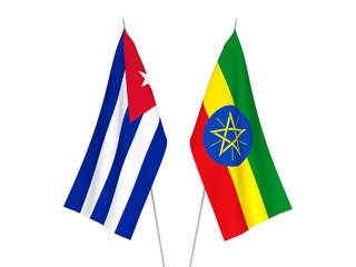 Cuba and Ethiopia flags