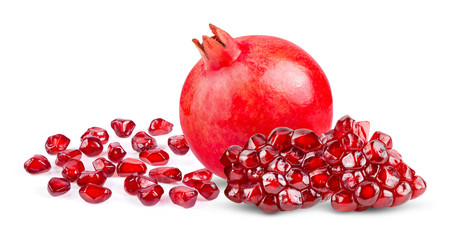 Pomegranate isolated on white background