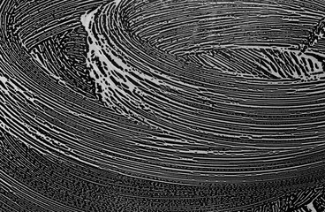 Abstract background, glass covered with foam with stains from a rag.