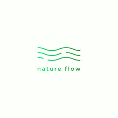 nature flow logo design template
