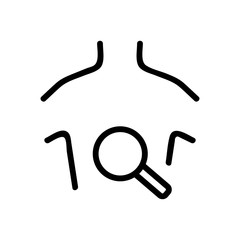 stomach study icon vector. Thin line sign. Isolated contour symbol illustration