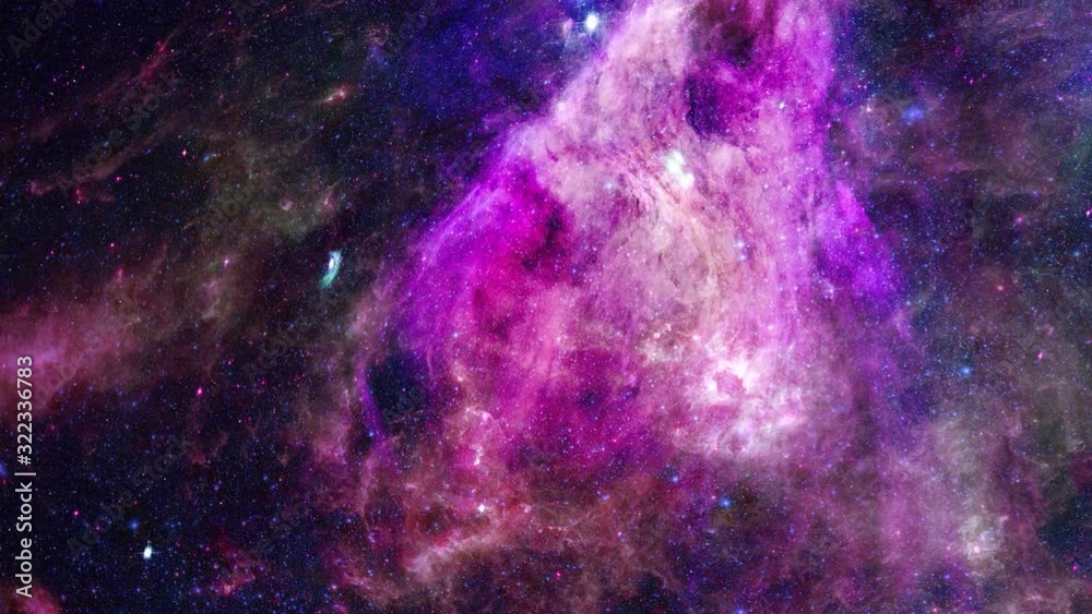 Wall mural animation view to travelling across the universe in moving