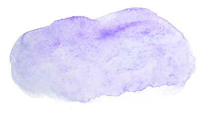 purple watercolor spot. Isolated on a white background. Watercolor texture