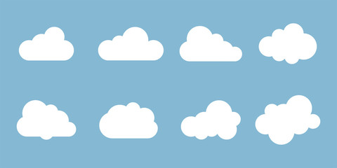 Cloud icon. Set of clods. Cloud icon. Vector illustration