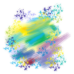 background painted with multicolored watercolor paints splashes and stains