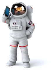 Fun astronaut - 3D Illustration © Julien Tromeur