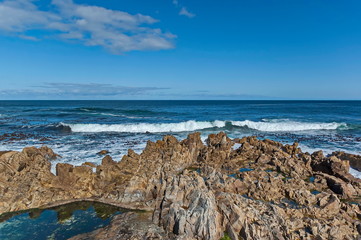 Sea shore on Atlantic ocean by Cape Town, South Africa