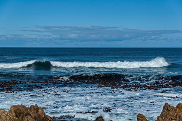 Sea shore on Atlantic ocean by Cape Town, South Africa