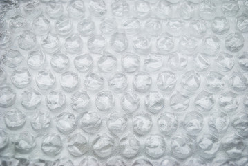White bubble wrap packaging or air bags